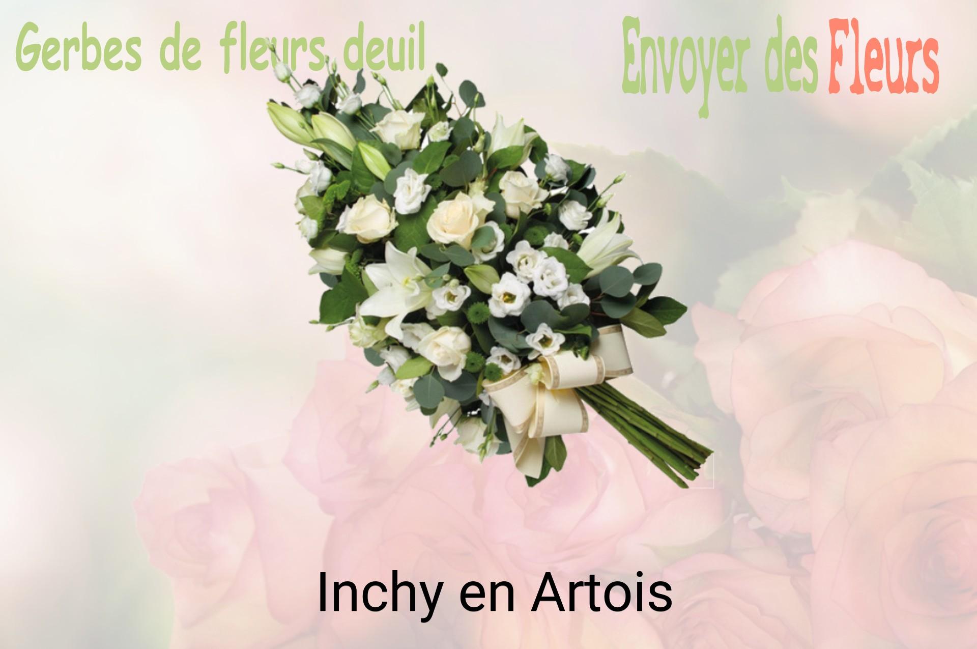 Gerbe de fleurs de deuil livrée à Inchy-en-Artois